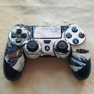 Sony PlayStation 4 Controller Dual Shock Custom Wrap - For parts, Needs Repair